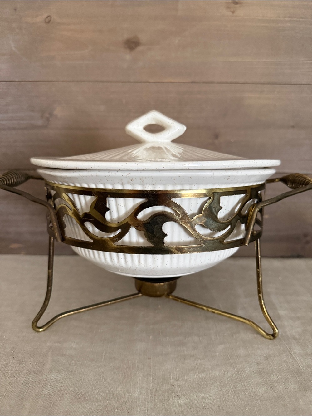 Vintage California Originals Chafing Dish 128 MCM Brass Stand